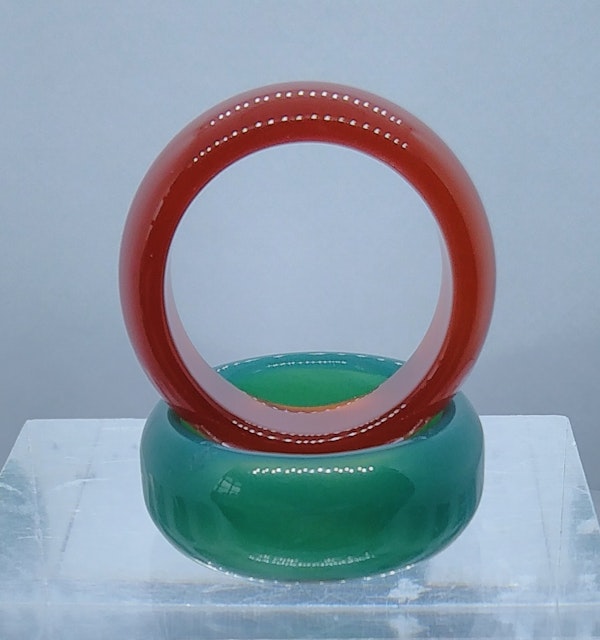 Modern Jade Band Rings - image 7