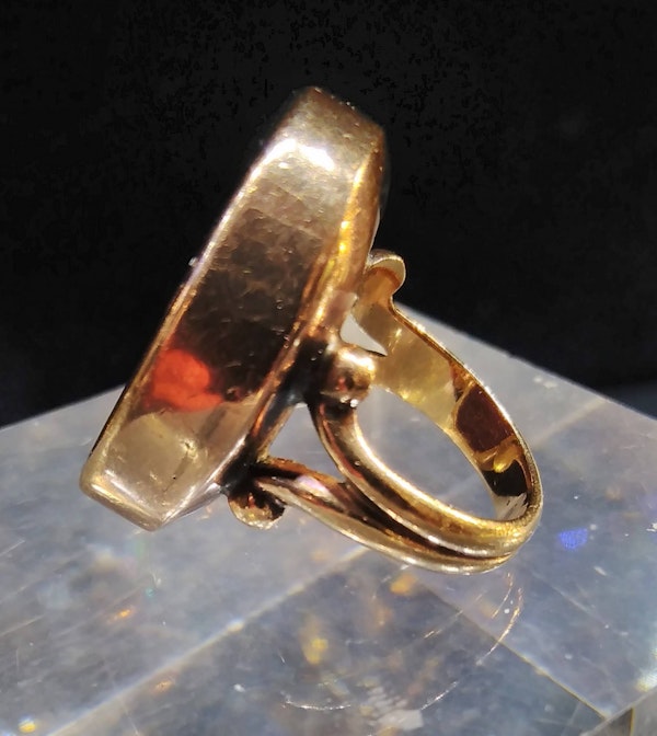 Antique Carnelian Carved Ring - image 2