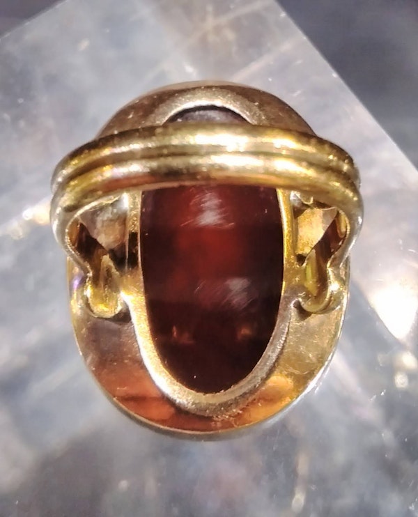 Antique Carnelian Carved Ring - image 4