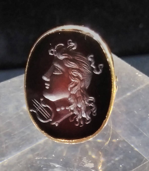 Antique Carnelian Carved Ring - image 6