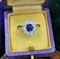 A very fine Sapphire and Diamond Cluster Engagement Ring set in 18ct Yellow Gold & Platinum, Circa 1935 - image 1