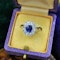 A very fine Sapphire and Diamond Cluster Engagement Ring set in 18ct Yellow Gold & Platinum, Circa 1935 - image 3