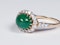 Cabochon emerald and diamond cluster ring sku 4807  DBGEMS - image 2