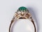 Cabochon emerald and diamond cluster ring sku 4807  DBGEMS - image 4