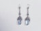 Moonstone and pearl drop earrings sku 4808  DBGEMS - image 2