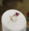 A very fine Oval Natural Ruby & Diamond Engagement Ring mounted in 18ct Yellow Gold & Platinum, Pre-owned - image 1