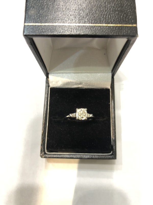1.44ct cushion-cut diamond engagement platinum ring at Deco&Vintage Ltd - image 3