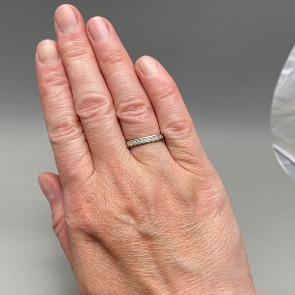 Diamond Eternity Ring in Platinum date cira1990 SHAPIRO & Co since1979 - image 4