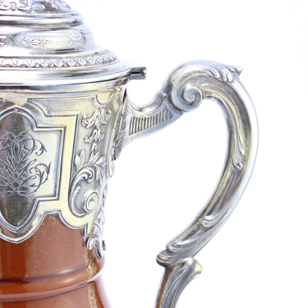 French silver and ceramic Claret Jug by Bointaburet with special design of ceramic by Clement Massier( 1844-1917) - image 7