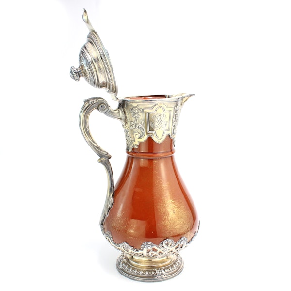 French silver and ceramic Claret Jug by Bointaburet with special design of ceramic by Clement Massier( 1844-1917) - image 6