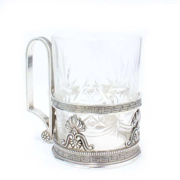 Faberge silver tea glass holder, Moscow c.1900 - image 3
