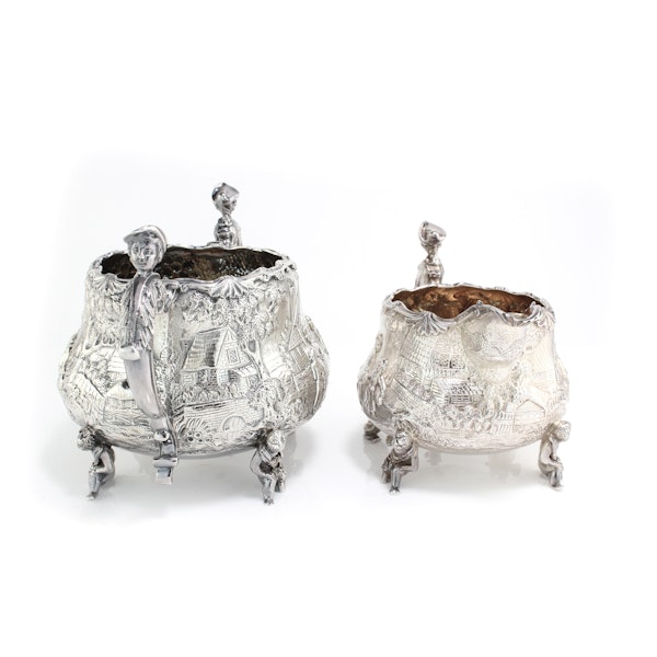 English silver creamer and sugar bowl by Joseph and John Angell, 1836,1840 - image 5