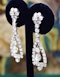 A magnificent pair of 8.30ct Diamond Drop Earrings set in 18ct White Gold, Circa 1955 - image 4