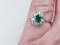 Art deco emerald and diamond cluster ring sku 4839  DBGEMS - image 5