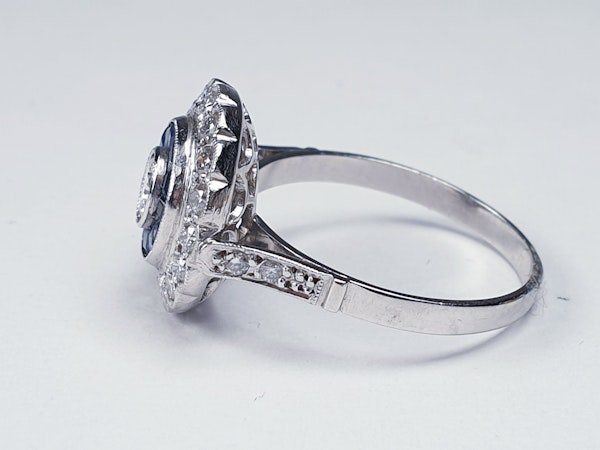 Sapphire and diamond target engagement ring sku 4836  DBGEMS - image 3