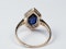 Rare Edwardian trapezoid sapphire and diamond ring SKU 4842  DBGEMS - image 3