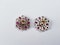 Antique Burmese ruby and rose cut diamond snow flake earrings sku 4844  DBGEMS - image 2