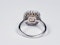 Coloured diamond Asscher cut halo ring sku 4843  DBGEMS - image 4
