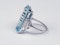 Aquamarine and diamond dress ring sku 4845  DBGEMS - image 3