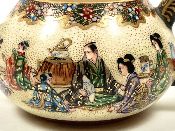 Japanese Satsuma pottery wine pot - image 5