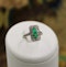 A very fine oblong Emerald & Diamond Ring set in Platinum, English, Circa 1930 - image 4