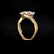 A Three Stone Diamond Gold Ring - image 2