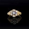A Victorian Diamond Enamel Gold Ring - image 1