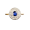 A Deco Burma Sapphire Diamond Ring - image 2