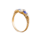 A Victorian carved Sapphire and Diamond half hoop ring - image 2