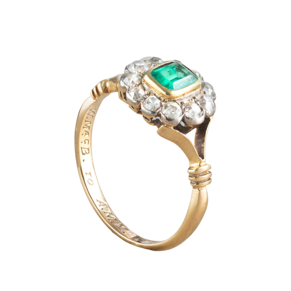 Victorian Emerald & Diamond Ring - image 2