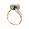 Emerald & Diamond Toi et Moi Ring - image 2