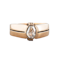 A Rose Cut Diamond Gold Stirrup Ring - image 1