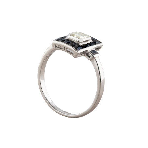 An Art Deco Onyx Diamond ring - image 2
