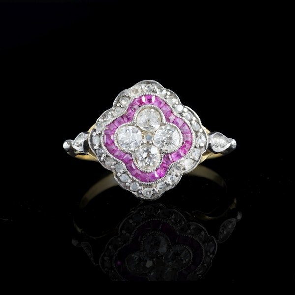 An Art Deco Ruby and Diamond Ring - image 1