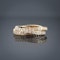 A French Gold Diamond Russian Wedding Ring - image 1