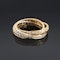 A French Gold Diamond Russian Wedding Ring - image 2