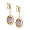 A pair of Amethyst Gold Earrings - image 2