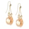 A pair of Coral Rose Gold Drop Earrings - image 2