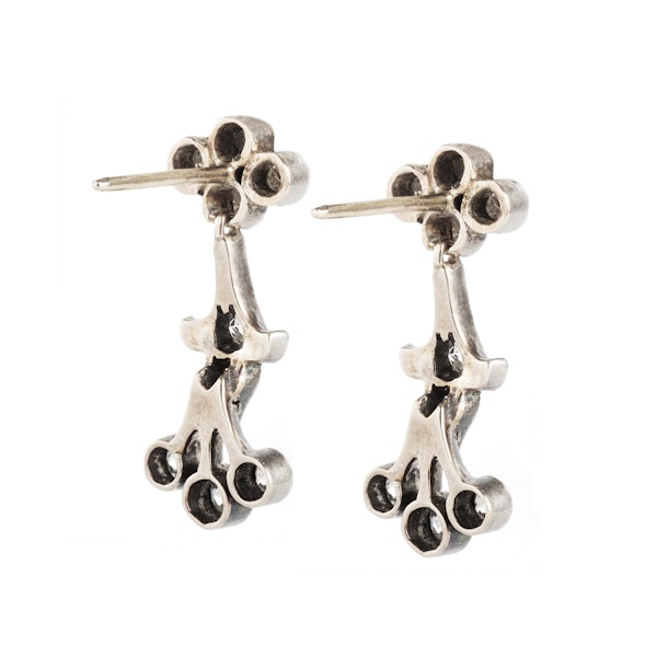 A pair of Diamond Drop Anchor Earrings - image 2