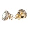 A pair of Opal Diamond and Gold Stud Earrings - image 2