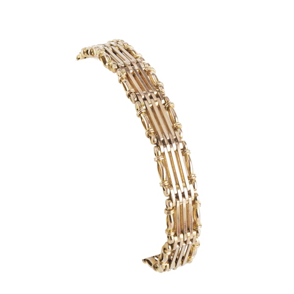 A Nine Carat Gold Padlock Bracelet - image 1