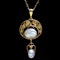 Liberty & Co. An Arts & Crafts / Art Nouveau gold necklace set mother of pearl. Circa 1900. - image 1