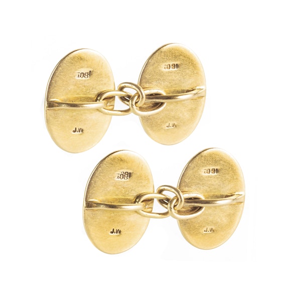 A pair of Gold Dog Cufflinks - image 2
