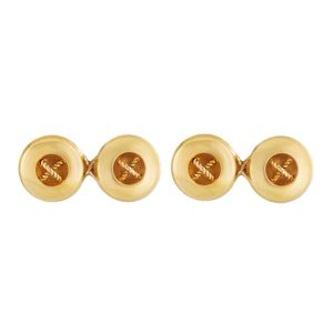 Gold Button Cufflinks | Italian c1950s
