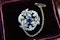 A superb Sapphire & Diamond Foliate Swirl Brooch, Russian, Circa 1900 - image 2