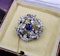 A superb Sapphire & Diamond Foliate Swirl Brooch, Russian, Circa 1900 - image 1