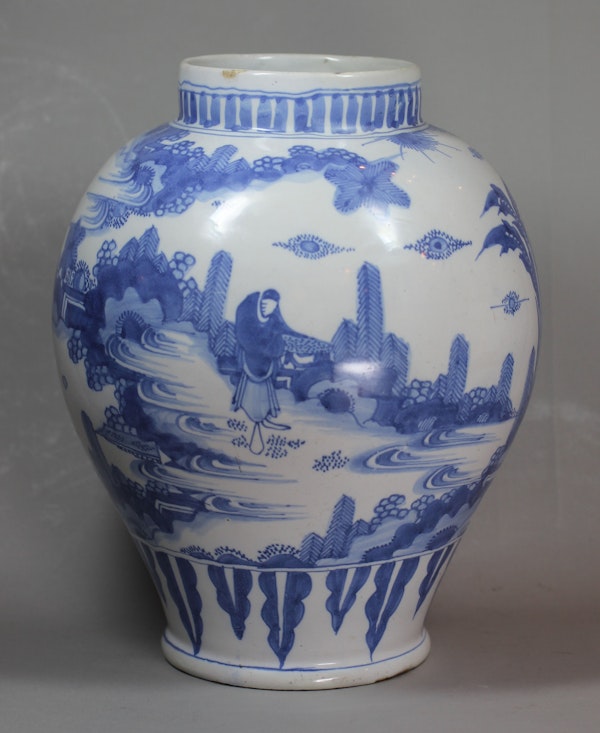 Frankfurt blue and white vase, 18th century - image 1