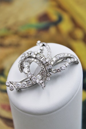 Downstairs at Grays, anAbstract Vintage Diamond Spray Brooch, Circa 1950.