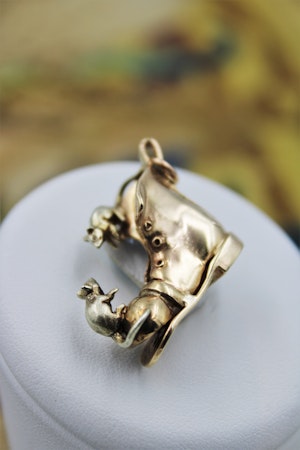 A delightful 9 Carat Yellow Gold "Boot" Charm, English, Circa 1905