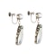 A Pair of Moonstone and Zircon Drop Earrings - image 2